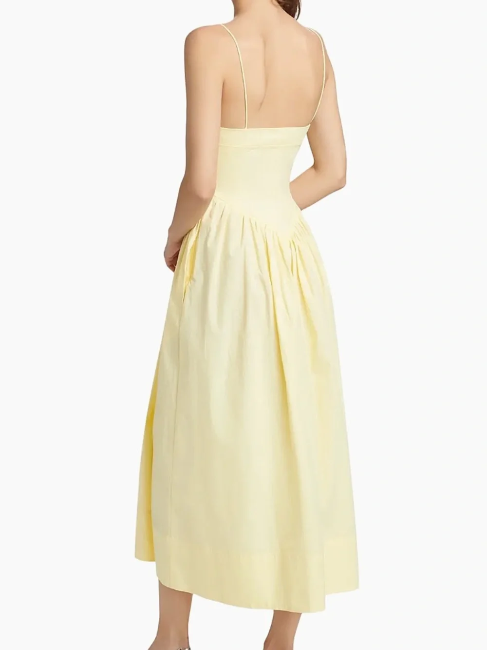 Ronny Kobo Carmine Cotton Midi Dress (orig $398) NWT Butter Yellow - Picture 4 of 8